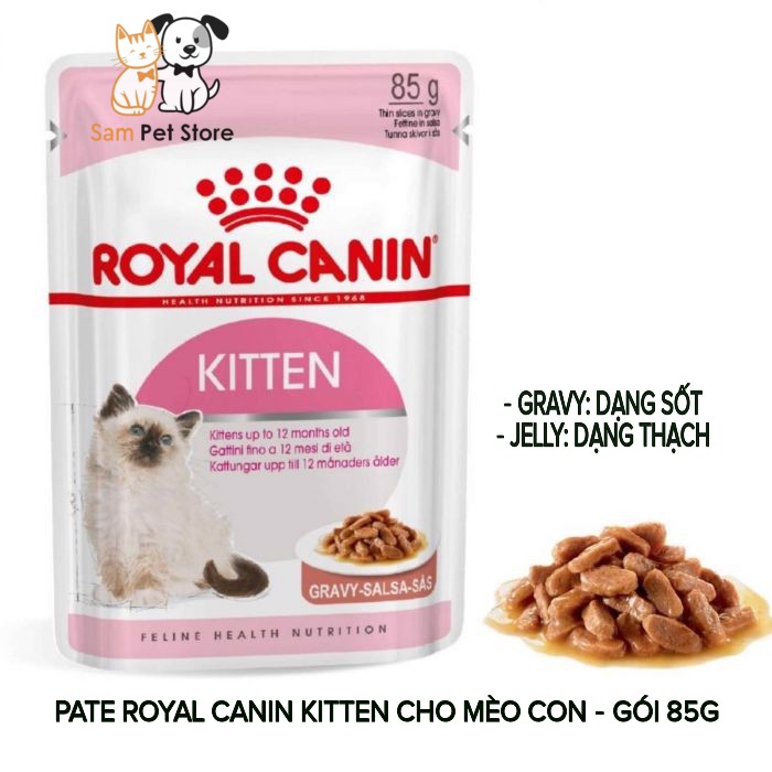 Thức ăn ướt/ Pate Royal Canin Kitten cho mèo con gói 85g