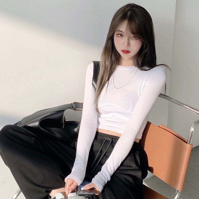 Áo thun COZOK lửng hở rốn thời trang mùa thu cá tính