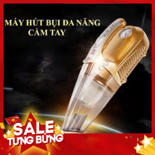 [FREE SHIP] 💥[CHÍNH HÃNG + FREE SHIP]💥 Máy Hút Bụi ô tô 4 in 1 Bơm Lốp Đo Áp Suất Và Đèn Pin Siêu Sáng BẢO HÀNH 1 NĂM�