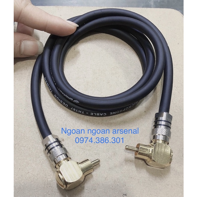 Dây tín hiệu Coaxial AV RCA cong bẻ góc chất lượng