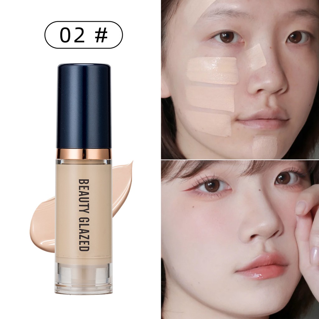 Kem nền mịn lâu trôi không thấm nước BEAUTY GLAZED kèm theo bông mút trang điểm | BigBuy360 - bigbuy360.vn