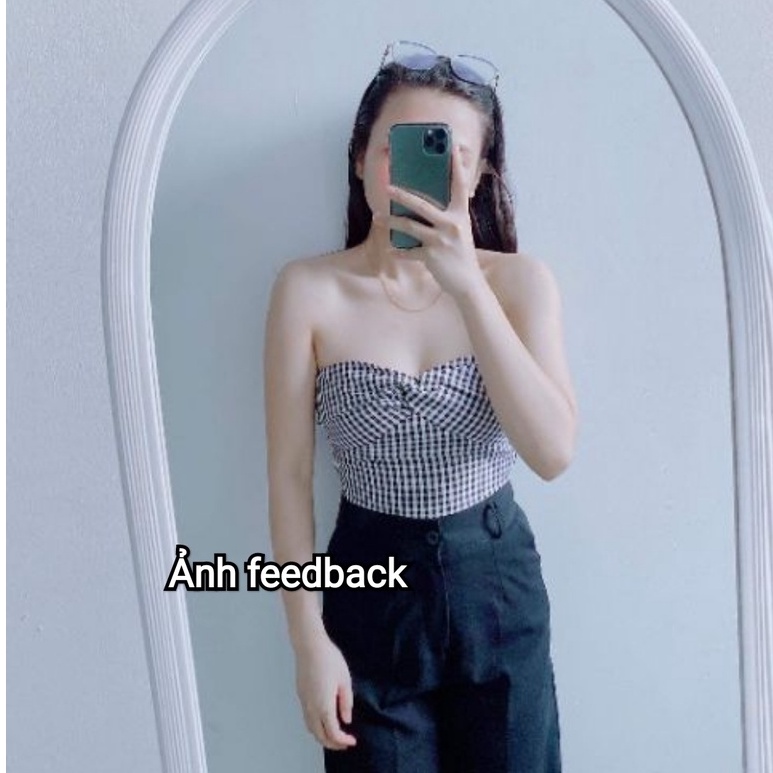 Áo crop caro xoắn ngực