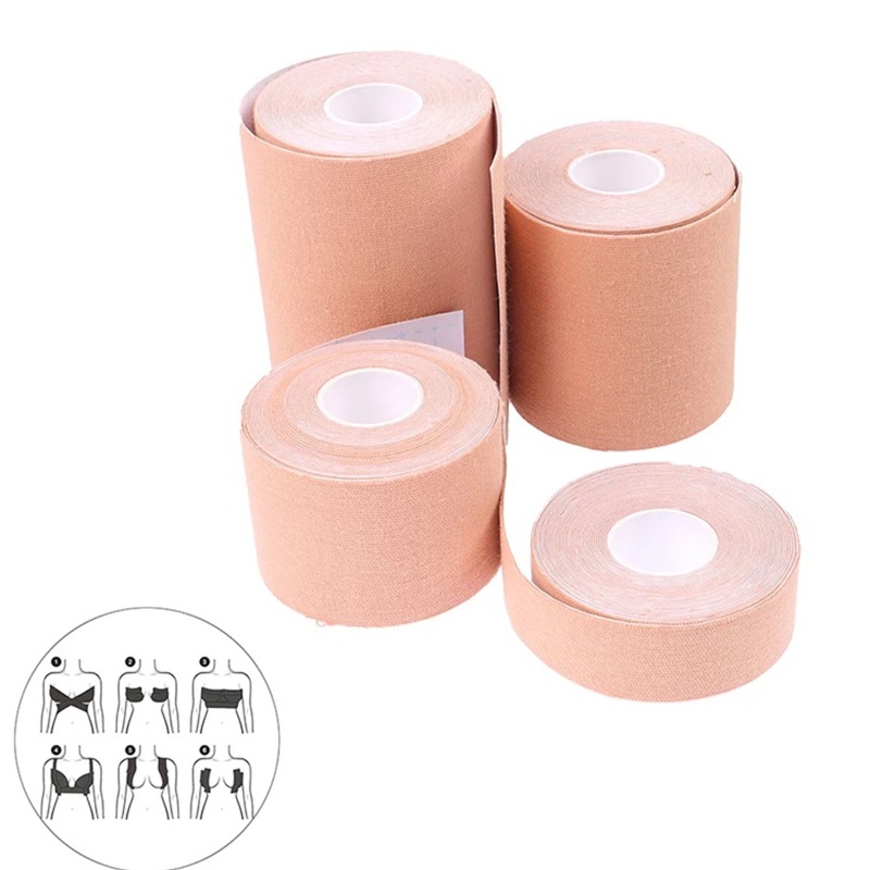 1 Cuộn Băng Dán Ngực 5M Tự Dính Nâng Ngực Tàng Hình Có Dây Đeo Che Phủ Ngực Vô Hình Gợi Cảm Cho Nữ
