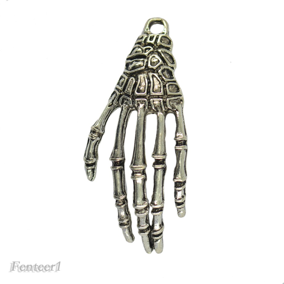 Bộ 10 mặt trang sức hình bàn tay xương người phong cách Halloween