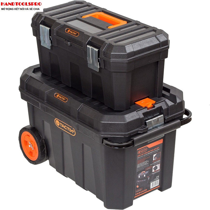 Hộp đựng dụng cụ bánh xe tay kéo 2in1 TACTIX 320310 61 x 37 x 37 cm