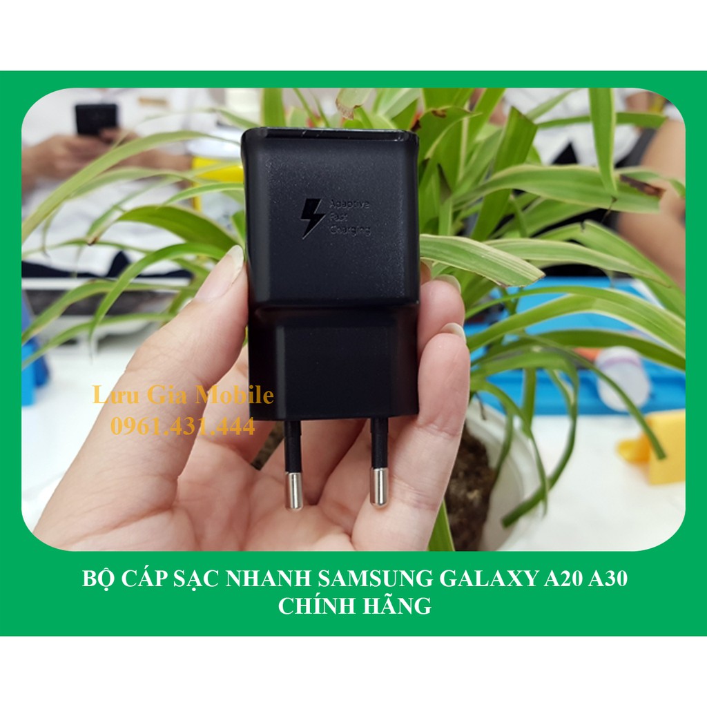 Bộ củ sạc nhanh Samsung Galaxy A20 A30 chính hãng A205 A305