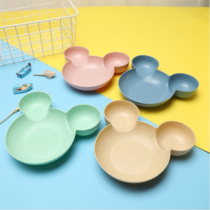 Bát ăn dặm lúa mạch cho bé hình chuột Mickey
