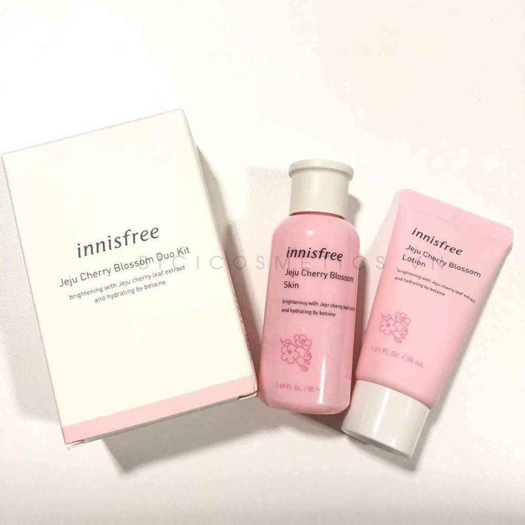 Bộ Kit Dưỡng Trắng 2 Món Innisfree Jeju Cherry Blossom Duo Kit