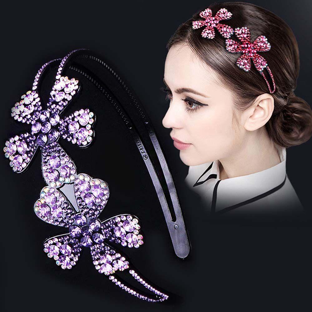 Băng Đô Cài Tóc Bản Rộng Chống Trượt Đính Hoa Đơn Giản Cho Nữ AVALENTINE