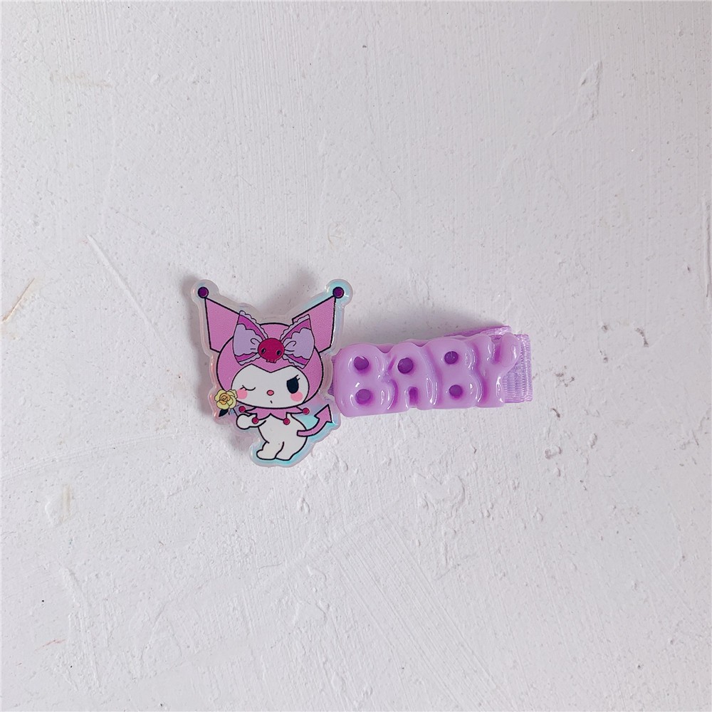 Kẹp Tóc Màu Đen Ngọt Ngào Phong Cách Harajuku Dành Cho Nữ