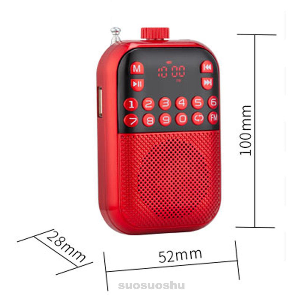 Digital LCD Display Multifunctional Stereo Speaker Mini Portable Receiver Music Player USB Rechargeable TF Card FM Radio