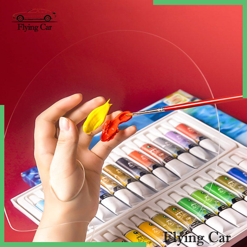 [Lzdjfmy2] Bảng Pha Màu Acrylic Trong Suốt Hình Oval Trộn Màu Sơn Nghệ Thuật Cho Họa Sĩ