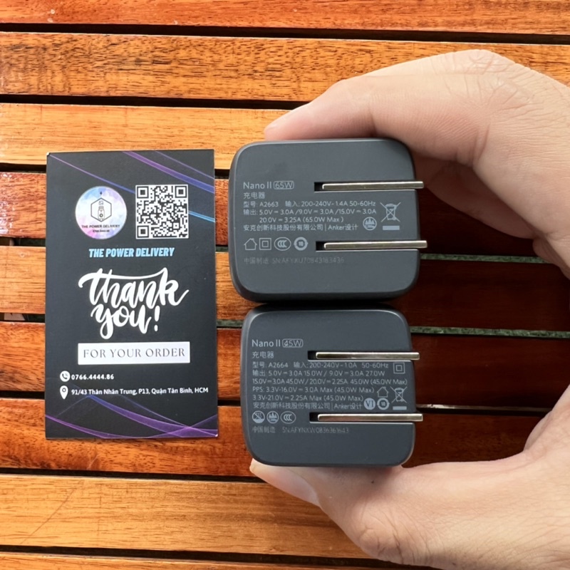 Củ Sạc Anker NANO 2 30w, 45w, 65w IQ 3.0 và PD/PPS - A2665, A2664, A2663