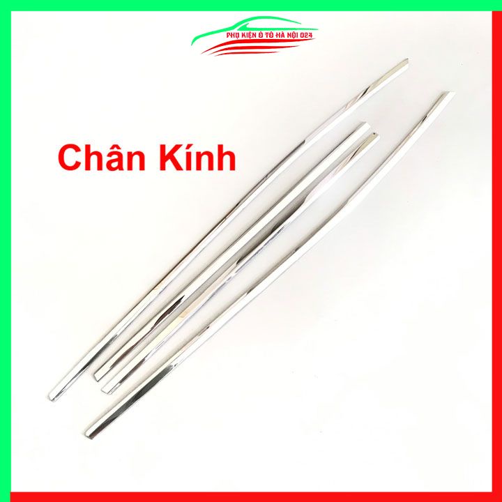 Bộ nẹp viền chân kính cong kính Mazda CX-3 CX3 2021-2023 Inox sáng bóng chuẩn form xe