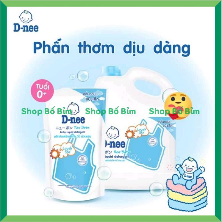 ⚡CHÍNH HÃNG⚡Nước Giặt Dnee Cho Bé Sơ Sinh (Túi 550ml) - Hàng Nội Địa Thái Lan - An Toàn Cho Bé Yêu