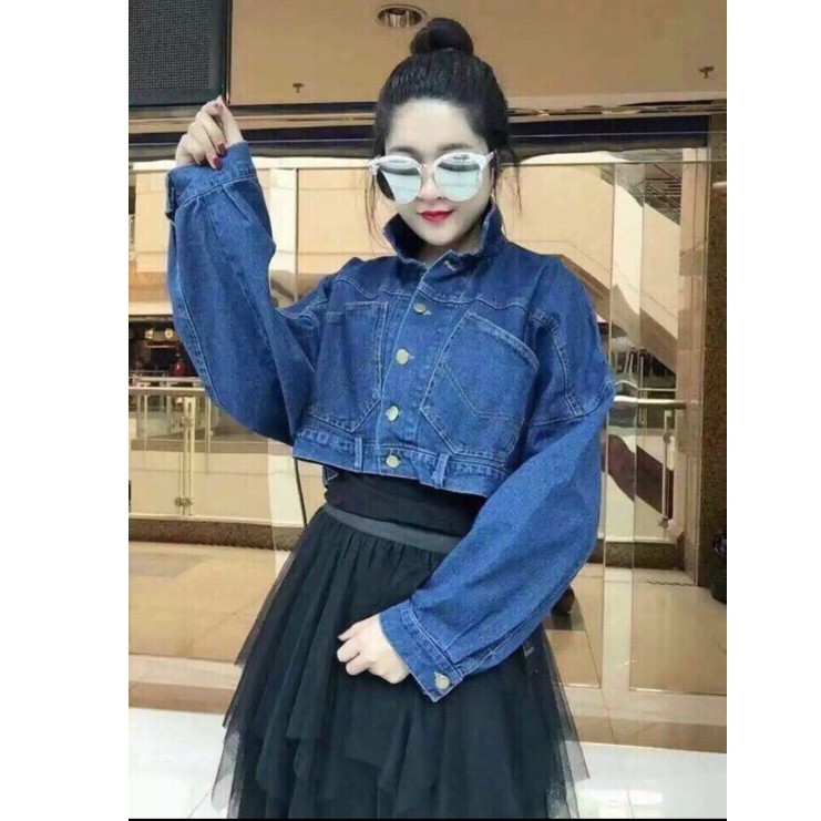 áo khoác jean nữ cúc sau XANH JEAN mẫu mới nhất giá rẻ nhất AK325