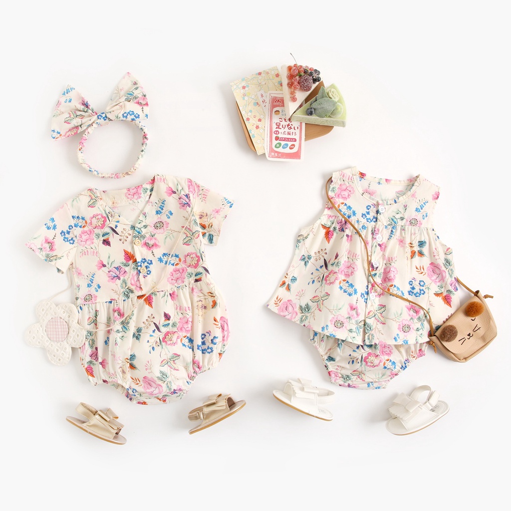 Sanlutoz Bộ Quần Áo In Hoa Dễ Thương Cho Bé Gái Sơ Sinh