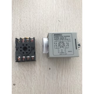 Rơ le thời gian 220VAC 30s 60s cả đế