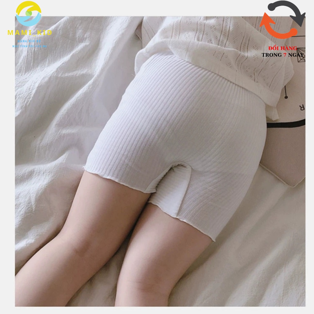 quần sooc đùi hè cho bé gái thun tăm SIÊU CO GIÃN 12-45kg mamikid