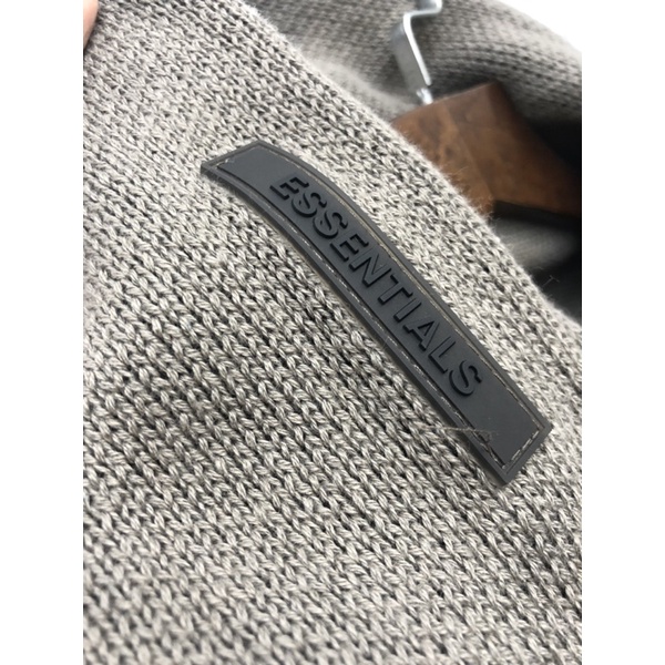 ⚜[Nguyên Bản] Áo hoodie len Fear of God Essentials Knit Taupe, Áo khoác có mũ FOG cao cấp form rộng oversize
