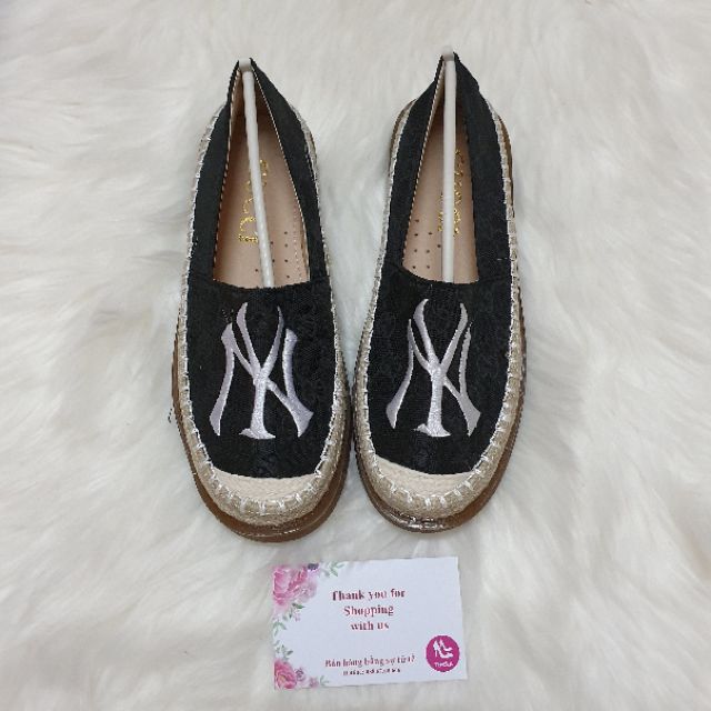 [Clip tự quay + ảnh thật] Giầy SLIPON cói NY trần chỉ trắng | BigBuy360 - bigbuy360.vn