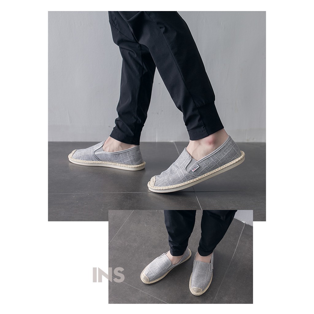 Slip on nam - Giày lười vải nam cao cấp - 3 màu đen, xám và be - Mã SP 2917 | BigBuy360 - bigbuy360.vn