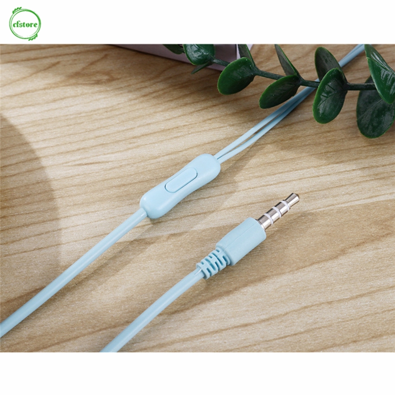 Tai Nghe Nhét Trong Có Dây Giắc Cắm 3.5mm Màu Macaron Xinh Xắn