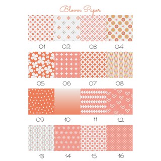 Bloom - Giấy Hoạ Tiết Trang Trí Thiệp - Scrapbook