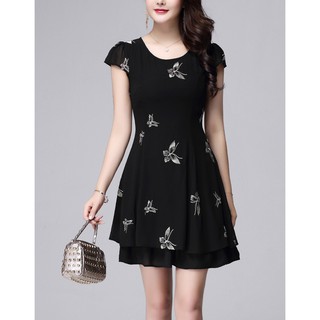 Đầm lady họa tiết bướm