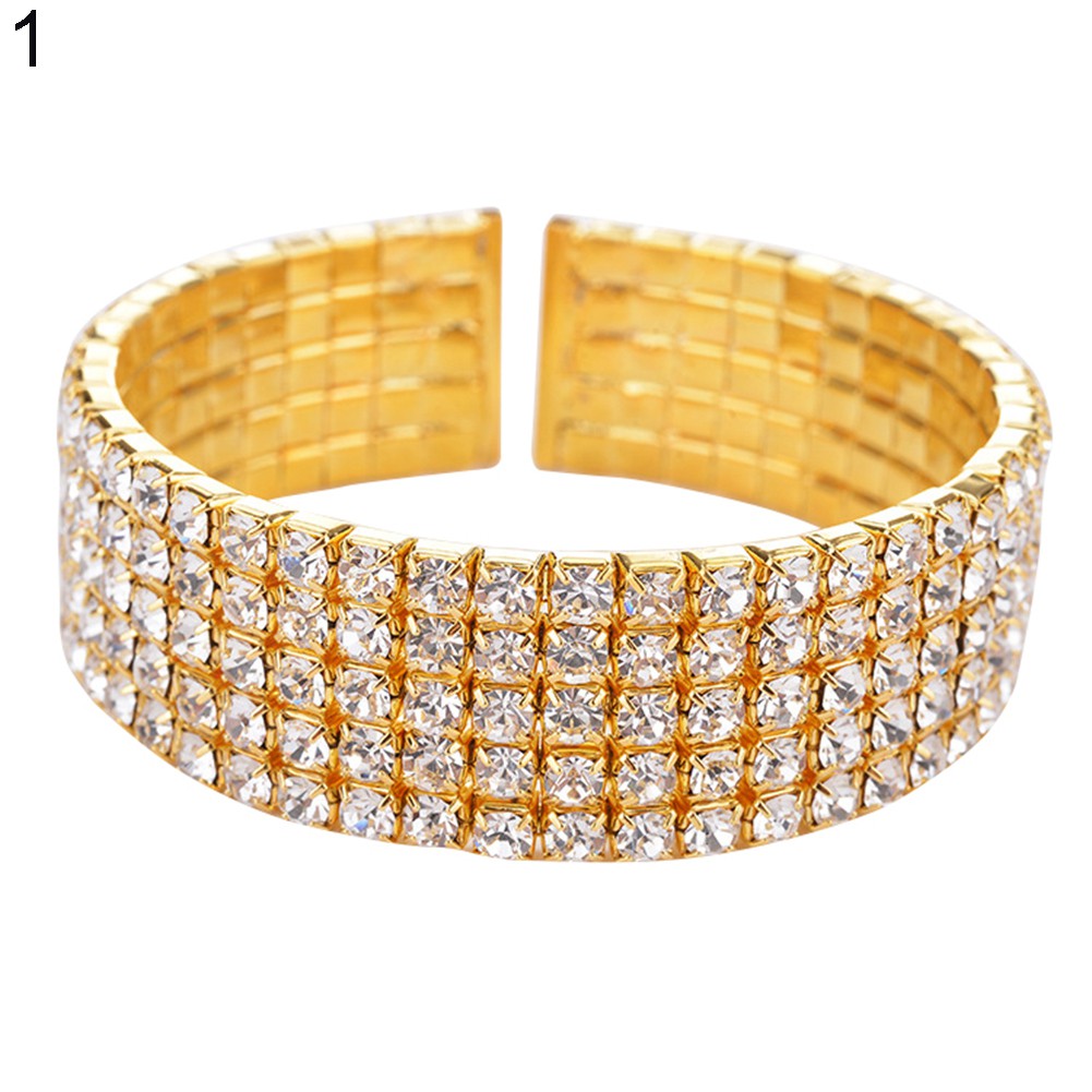 Vòng tay hợp kim đính đá kiểu dáng sang trọng cho nữ | BigBuy360 - bigbuy360.vn