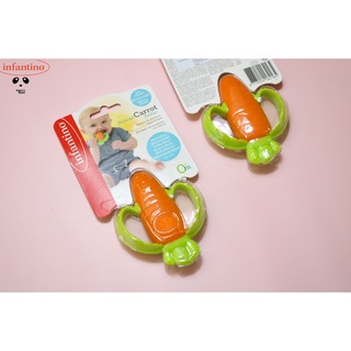 Gặm Nướu Hình Carrot Hoạ Tiết Gai Sần Kèm Silicon Cho Bé - Độ Mềm Vừa Phải Thích Hợp Cho Bé Gặm Nướu