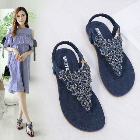 Sandal bệt nữ xỏ ngón siêu xinh siêu êm. Giày sandal kẹp nữ sành điệu.