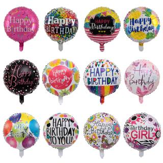 Bong bóng trang trí sinh nhật in chữ Happy Birthday dễ thương 18 inch