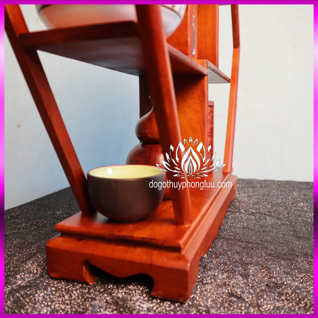 Kệ Mini Gia Dụng Gỗ Gõ Kiểu Dáng Ngũ Giác 40x45 sâu 12