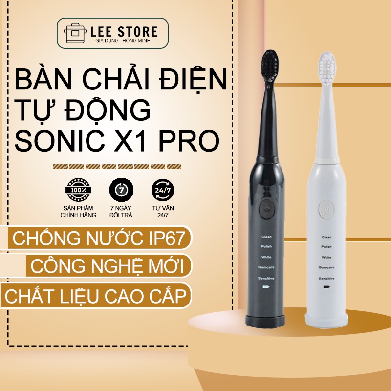 Bàn chải điện tự động đánh răng Sonic X1 Pro thế hệ mới chăm sóc răng toàn diện theo tiêu chuẩn USA