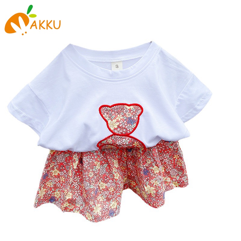 Bộ Quần Áo In Hình Gấu Dễ Thương Cho Bé Gái