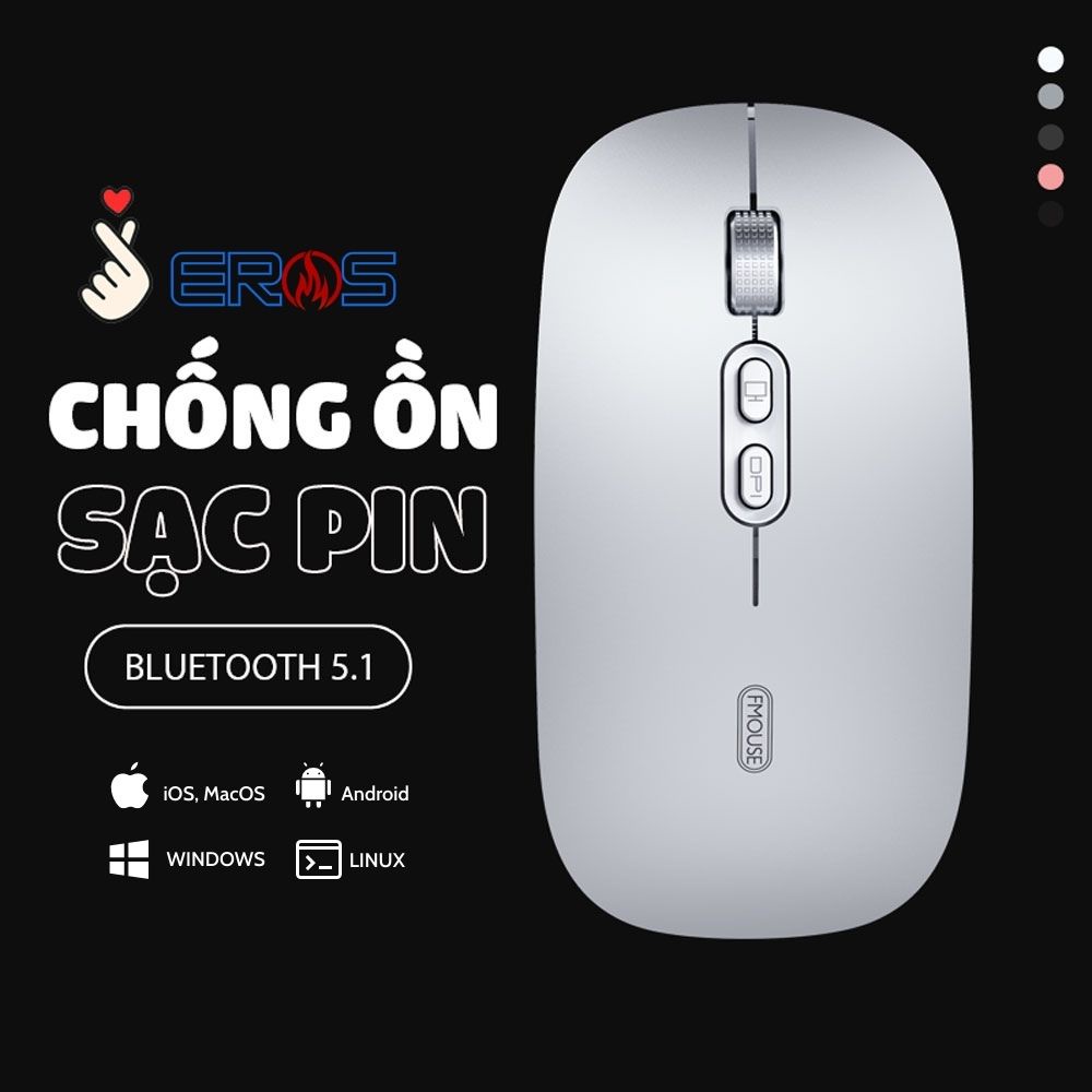 CHUỘT KHÔNG DÂY M103 BLUETOOTH/WIRELESS CHẾ ĐỘ KÉP - CHỐNG ỒN - SẠC PIN