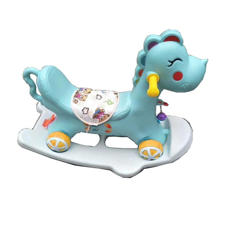 Ngựa bập bênh chòi chân Toycity 2 in 1 (Xanh - Hồng) TĐ