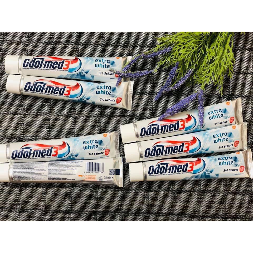 Kem đánh răng Odol-Med3 75ml, kem đánh răng Đức giúp khử mùi hôi miệng