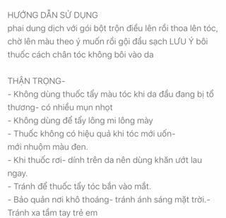 Thuốc Tẩy Tóc/ Bột Tẩy Tóc OrgaLife Minh Phượng