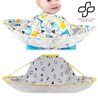 💕Mẹ ơi💕Trẻ Em Cắt Tóc Quần Áo Nhuộm Tóc Quần Áo Áo Cắt Tóc Ba Chiều Thoáng Khí Cắt Tóc Xung Quanh Vải Hoạt Hình Quần Áo