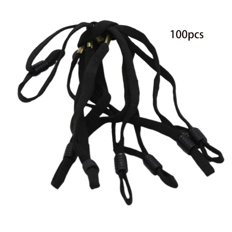 Set 100 Dây Thun Co Giãn Nhiều Màu Sắc Bằng Silicone Có Khóa Sắt Dùng Làm Bông Tai DIY