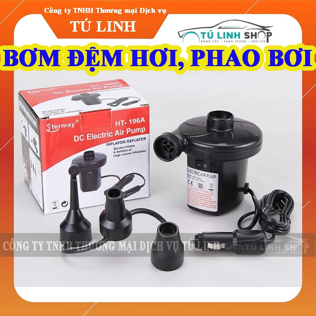 [Mã LIFEAUMAY giảm 10% tối đa 30k đơn 150k] Bơm điện 02 chiều sử dụng bơm bẻ bơi, phao bơi, nệm hơi, giường hơi