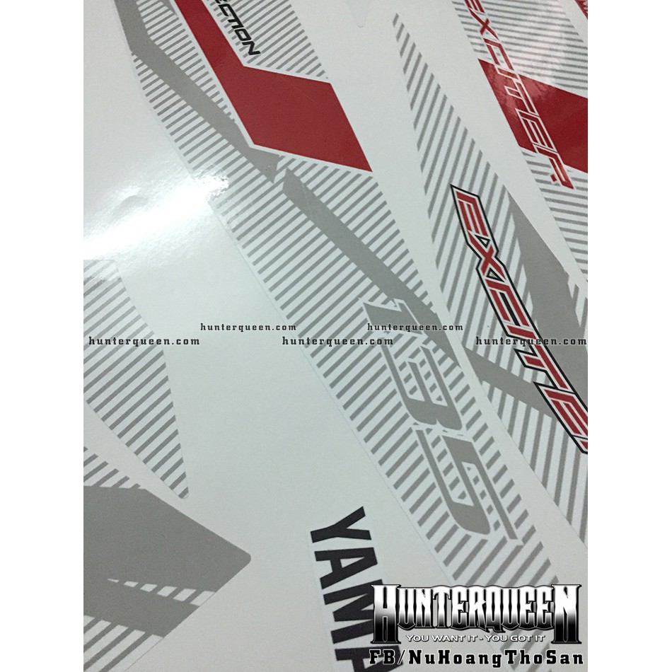 Tem rời Exciter 135 đời 2011-2014. Dán xe trắng RC 2016