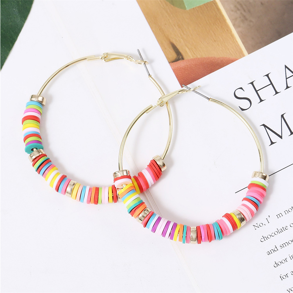 Hoa Tai Dáng Tròn Mặt Hình Chữ C Phong Cách Bohemian Cho Nữ