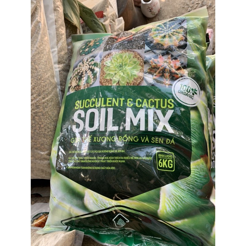 6 kg Giá thể Soil Mix trồng xương rồng – sen đá (1 bao)