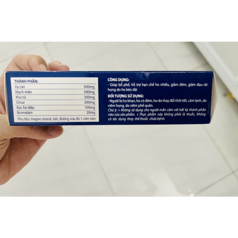 Kẹo ngậm ho Brotrip - Vỉ 10 viên - Hộp 30 viên