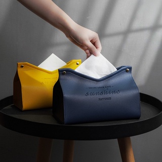 Leather Tissue Box Car Toilet Pumping box Home Living Room Decoration Bedroom Kitchen Desktop Nordic Large Storage Box Wholesale