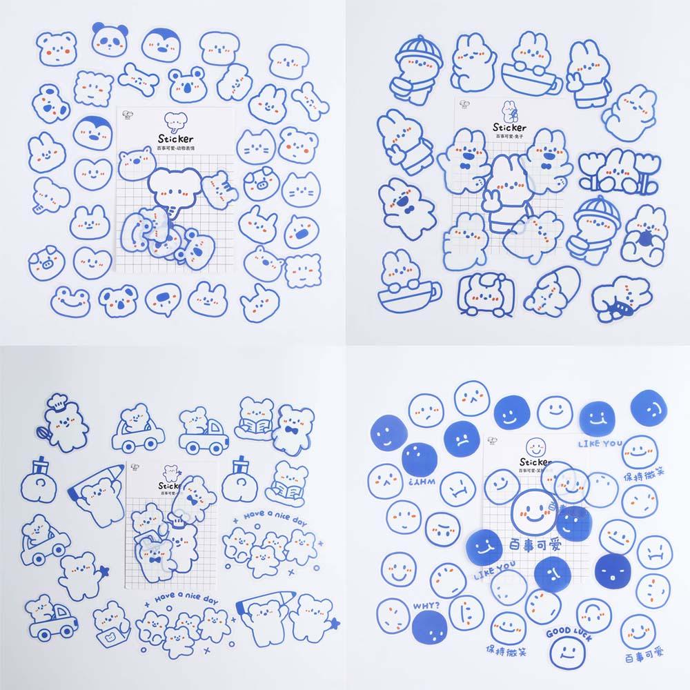 Miếng Dán Trang Trí Sổ Tay / Nhật Ký Hình Động Vật Dễ Thương DIY