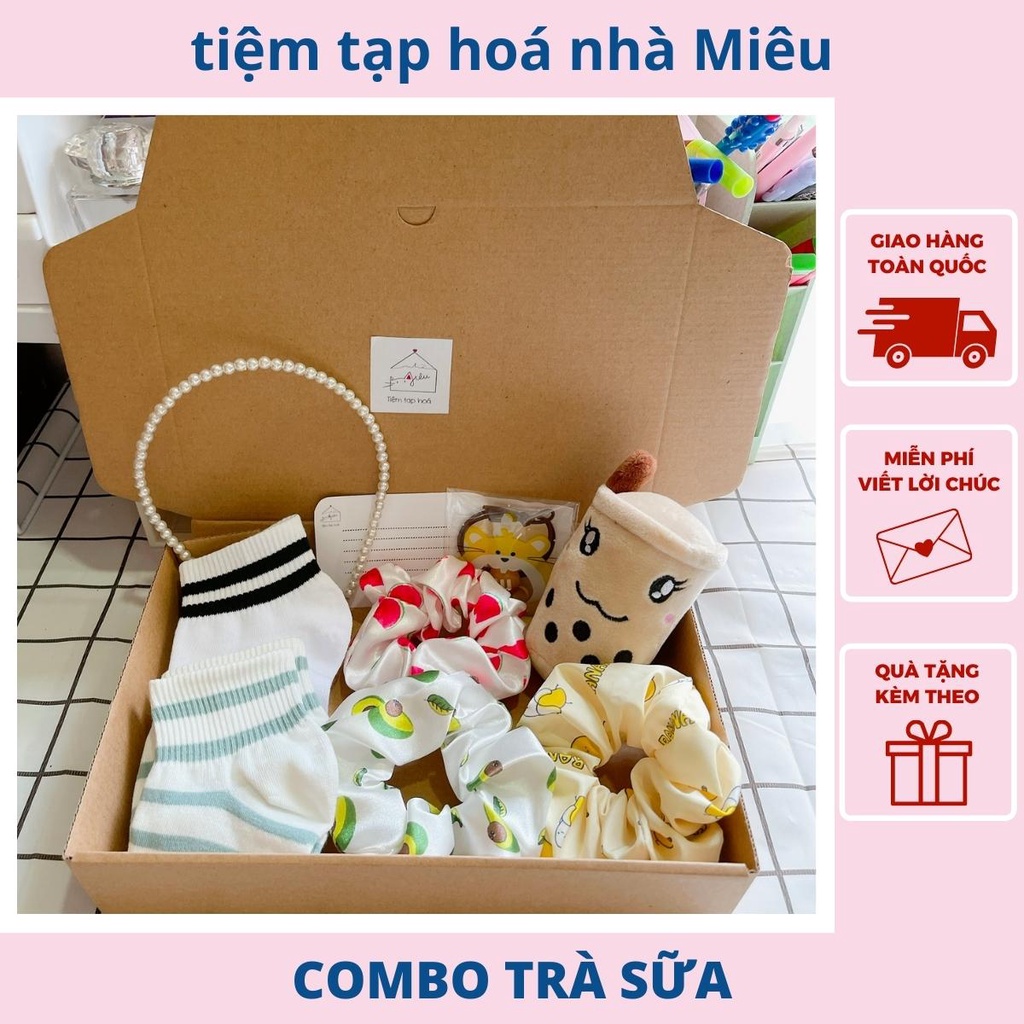 Combo Trà Sữa] - Quà tặng valentine sinh nhật cho bạn gái, người yêu, chị  em gái - Set quà tặng cho con gái | Shopee Việt Nam